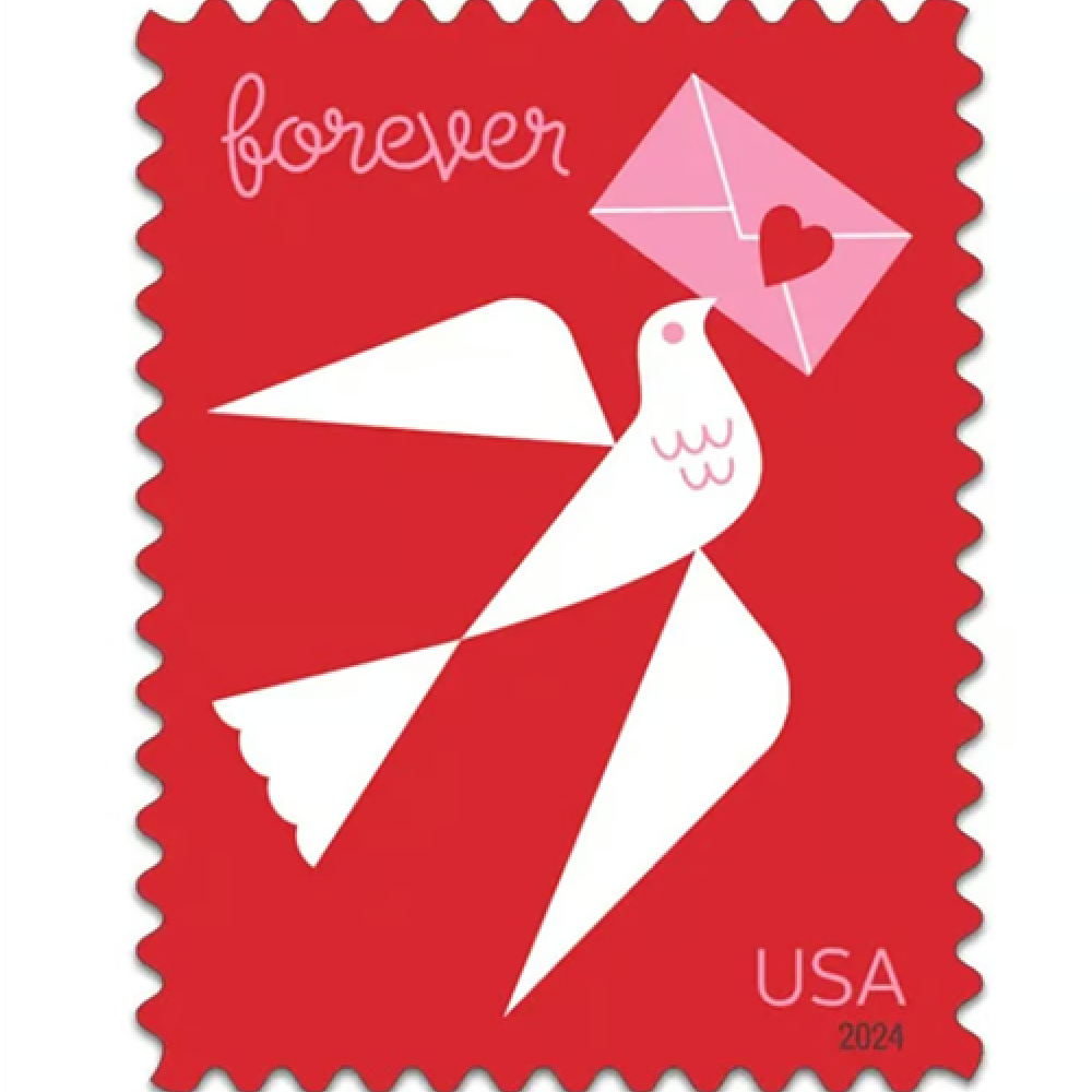 2024 Carrier pigeon love forever stamps