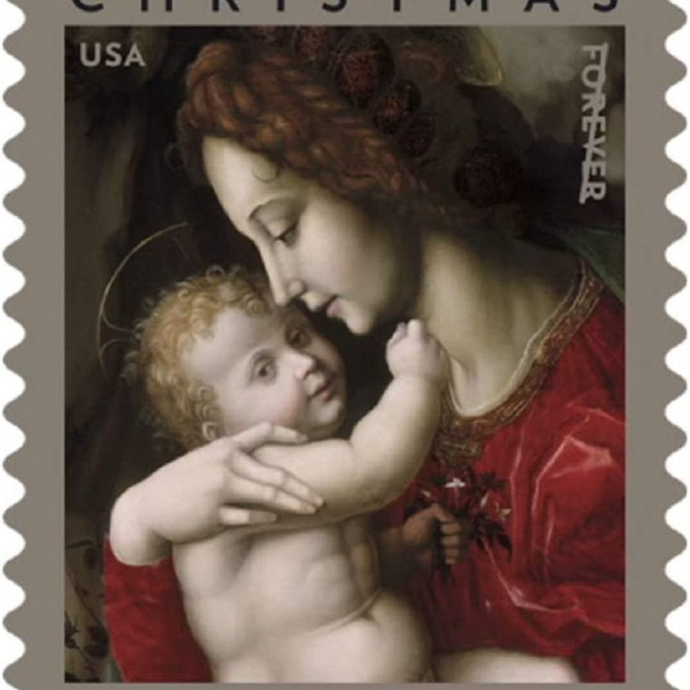 2018 USPS Madonna and Child by Bachiacca Forever Stamps