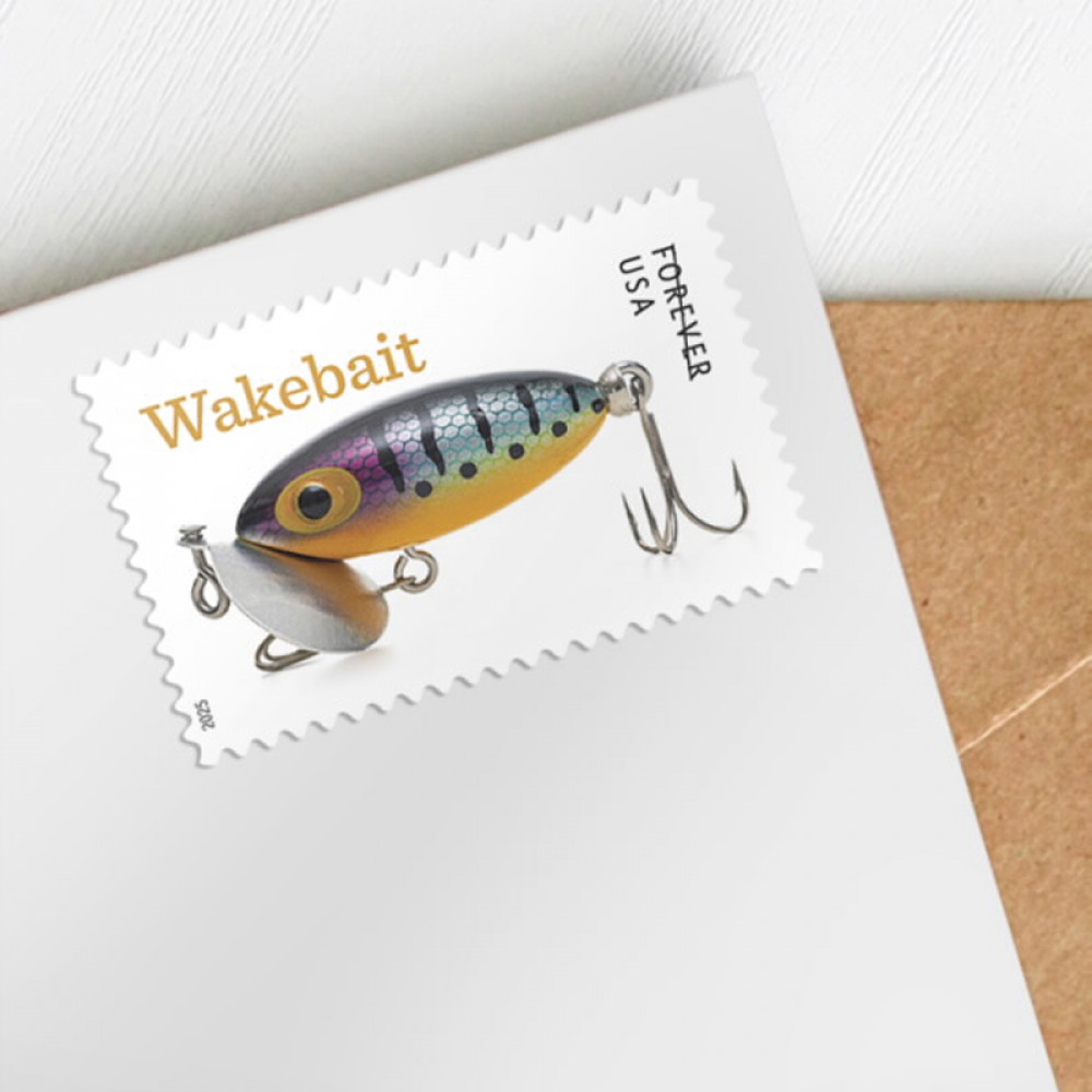 2025 Freshwater Fishing Lures Forever Stamps, Sheetof 20