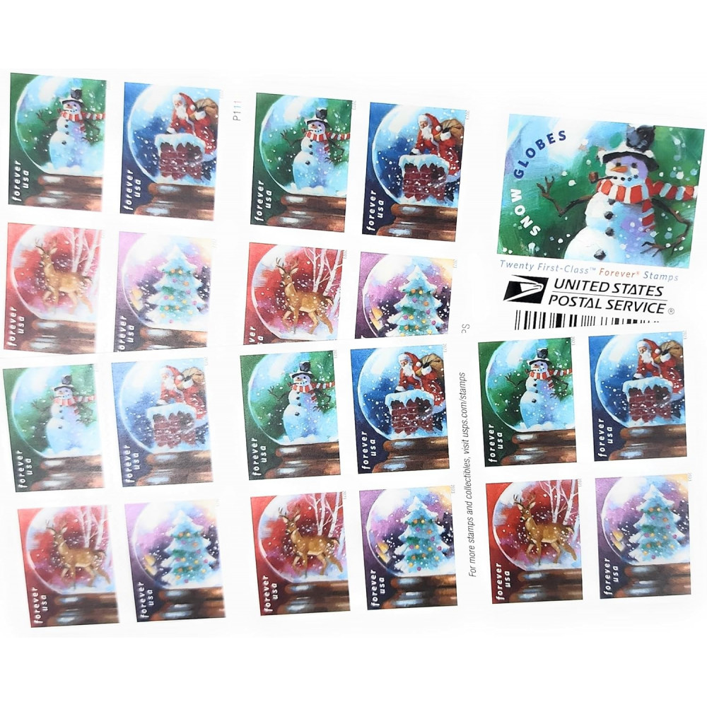 2023 US Snow Globes Booklet Stamps