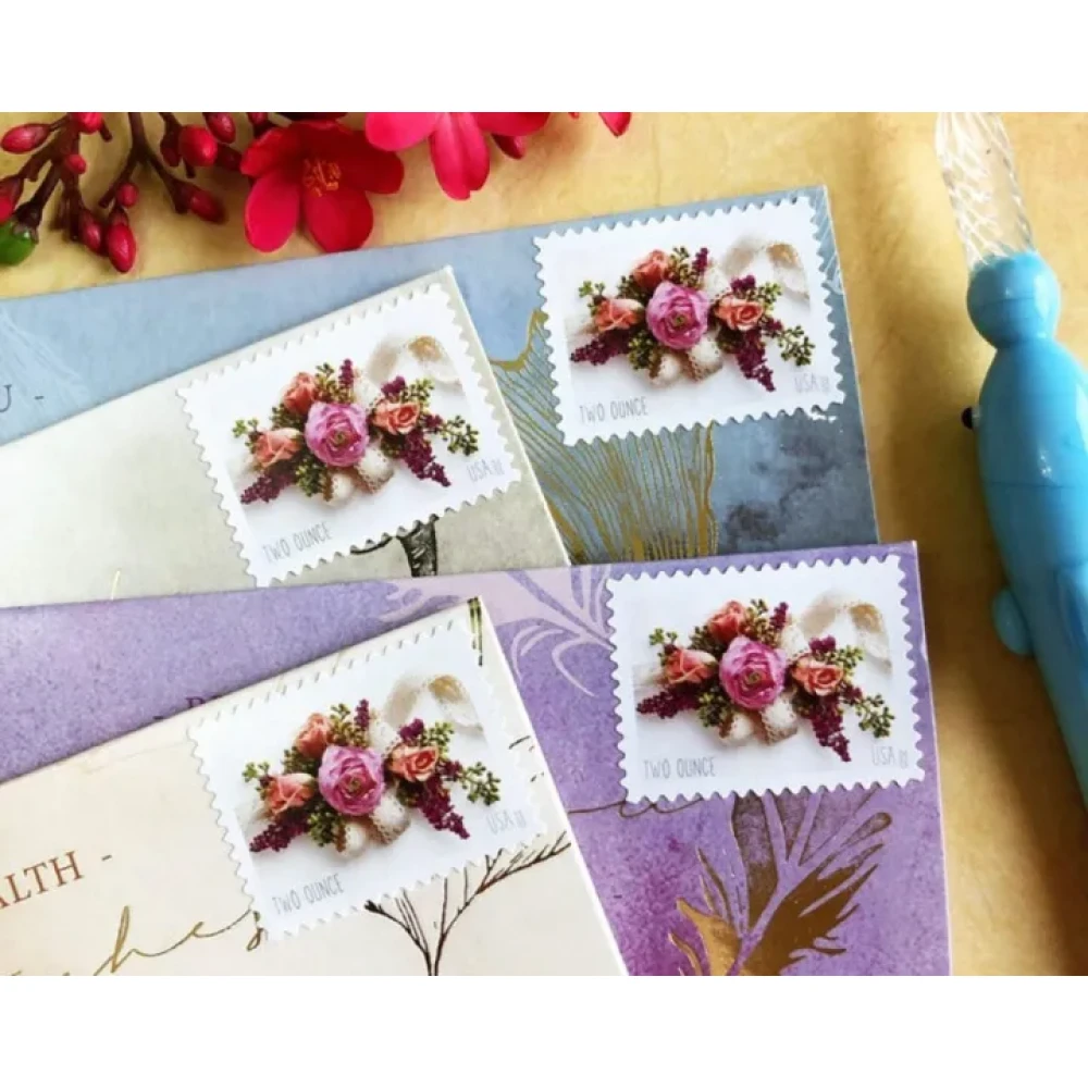 (2020) USPS Garden Corsage Wedding Postage Stamps